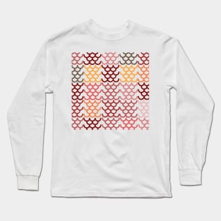 Abstract Plaid Pattern Long Sleeve T-Shirt